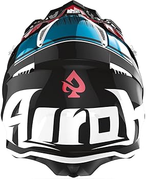 AIROH CASCO AVIATOR ACE KYBON BLUE/RED GLOSS L : Amazon.it